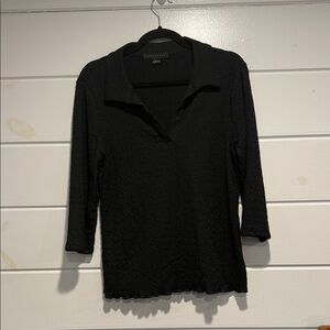 Sanctuary Black Textured Blouse